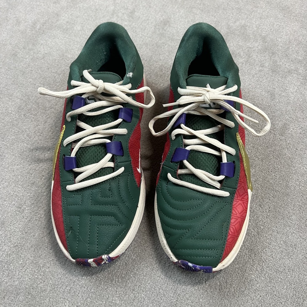 Nike Giannis Immortality 3 Basketball Shoes Womens 8 Green Red Gold DZ2944-600